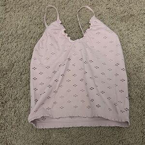 Elegant Pink Sleeveless coquette Top